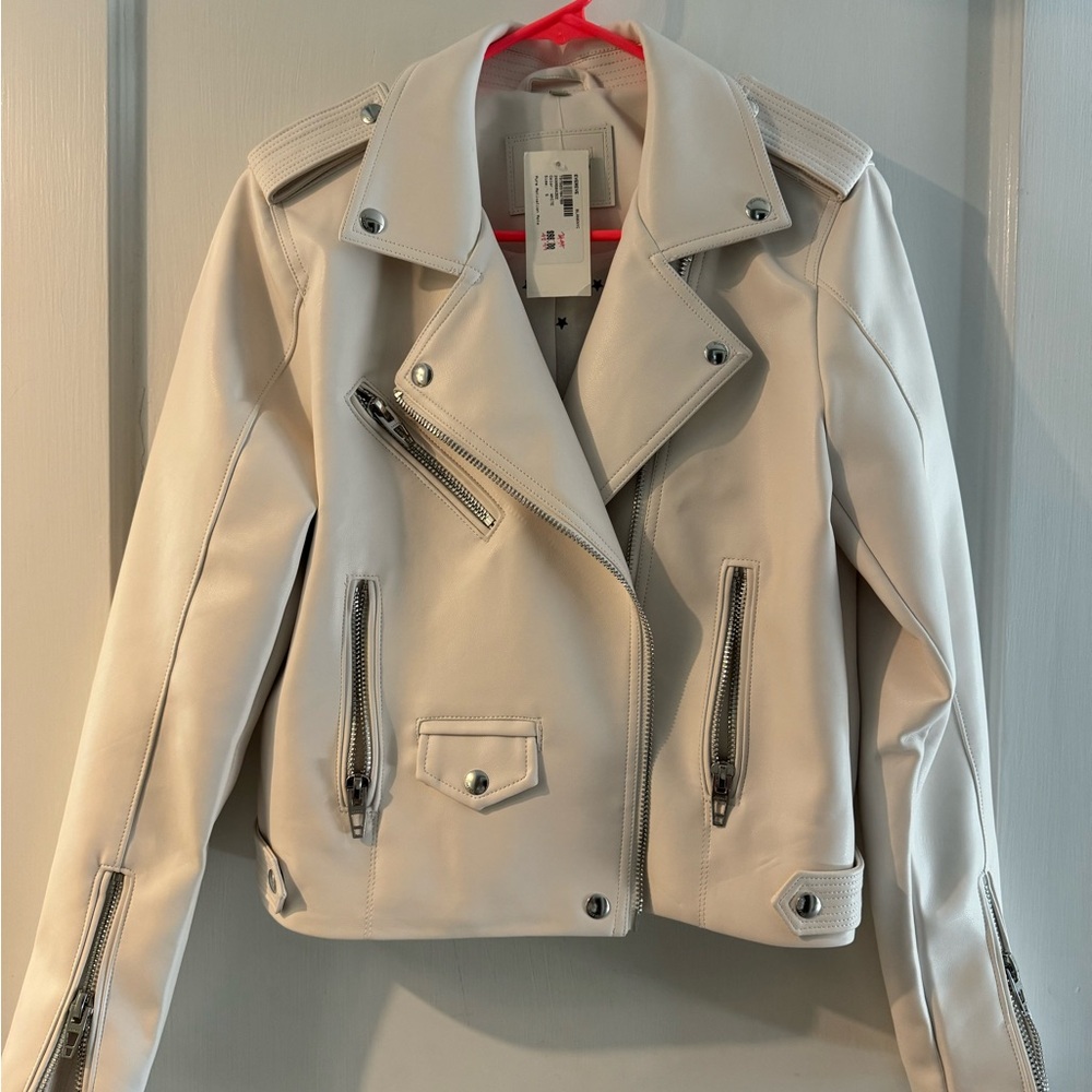 White Moto Blank NYC jacket. Never worn. Size S - Picture 2 of 8